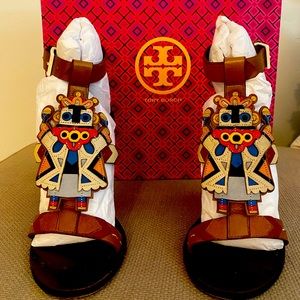 Tory Burch Kachina Doll Sandal multi tan/ light ivory